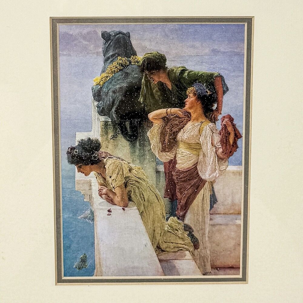 Vintage Framed Classical Art Print Gold Frame Neoclassical Victorian Decor - Picture 2 of 6